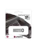 Memoria Flash USB Kingston DataTraveler Kyson 128GB, USB 3.2 Gen 1, Color Plata.