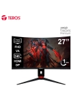 Monitor Curvo Gaming TEROS TE-2764G, 27" FHD VA, 240Hz, 1ms, HDMI, DP, Audio Out