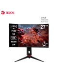 Monitor curvo gaming TEROS TE-2766G, 27" FHD VA, 180Hz, 1ms, HDMI, DP, Audio out