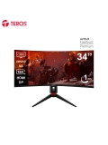 Monitor curvo gaming TEROS TE-3412G, 34" UWQHD VA, 180Hz, 1ms, HDMI, DP, Audio out