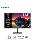Monitor plano ADVANCE ADV-2152S, 21.5" FHD IPS, 100Hz, 1ms, HDMI, DP, Parlantes