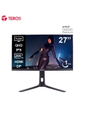 Monitor plano gaming TEROS TE-2754G, 27" QHD IPS, 200Hz, 1ms, HDMI, DP, Audio out