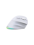 Mouse inalámbrico TEROS TE-1236S, RGB, Blanco, 6 botones con rueda