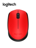 Mouse óptico inalámbrico Logitech M170, ambidiestro, receptor USB, 2.4 GHz, Rojo.