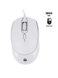 Mouse óptico TEROS TE-1225S, 800-1200-1600 DPI, USB, 4 botones, color blanco