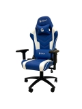 Silla gamer TEROS TE-8126B, azul y blanco
