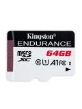 Tarjeta de memoria Kingston Endurance 64GB microSDXC, 95R / 30W, C10 / A1 / UHS-I (solo Tarjeta)