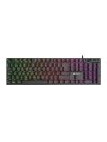 Teclado gamer TEROS TE-4072G, RGB, USB, negro
